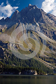 Swiss Alps and Lake Sils - Engadin Switzerland