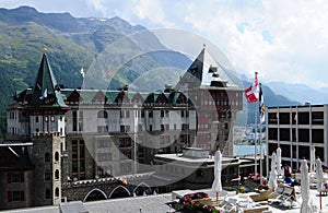 Swiss alps: The legendary Badrutt palace hotel in St. Moritz