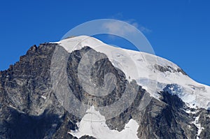 Swiss alps: The Piz Bernina glacier near Pontresina in the upper Engadin photo