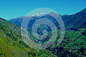 Swiss alps: Riederalp panoramic view