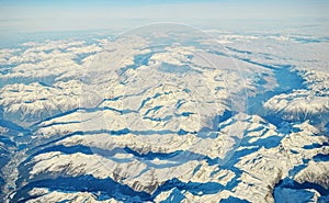 Swiss Alps from the sky