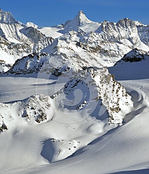 Swiss Alps Wilderness skiing photo