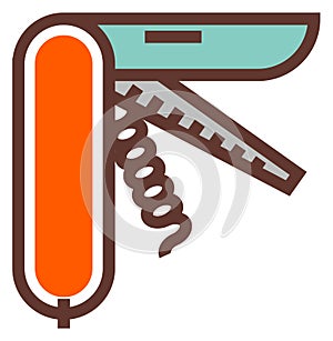 Swiss army knife icon. Multi tool symbol