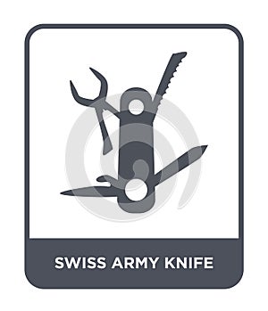 swiss army knife icon in trendy design style. swiss army knife icon isolated on white background. swiss army knife vector icon