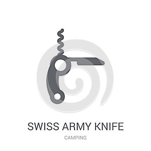 Swiss army knife icon. Trendy Swiss army knife logo concept on w