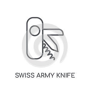 Swiss Army Knife linear icon. Modern outline Swiss Army Knife lo