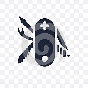 Swiss Army Knife transparent icon. Swiss Army Knife symbol design from Army collection. Simple element vector illustration. Can b