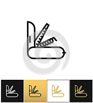 Swiss army knife vector icon