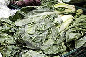 Swiss chard in market