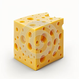 Swiss cheese, firmer texture and smooth dough, without cracks