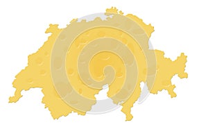 Swiss cheese map of Switzerland