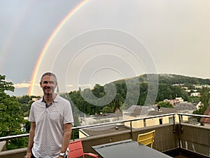 Man with Rainbow photo