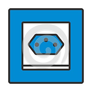 Swiss Electrical Socket Icon