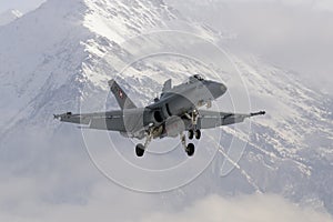Swiss F/A 18 Hornet fighter aircraft