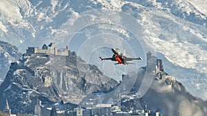 Swiss F-5E Tiger take off at Sion photo