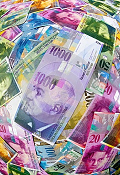 Swiss Franc notes photo
