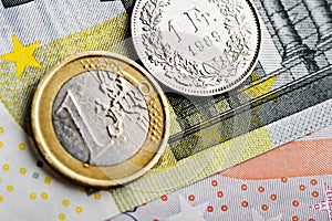 Swiss Franc versus Euro photo