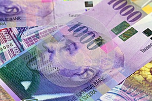 Swiss francs photo