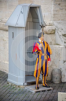 Swiss guard in the Vatican