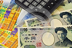 Swiss and Japanese currency
