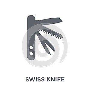 Swiss knife icon from Camping collection.