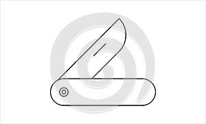 Swiss knife icon Flat  image