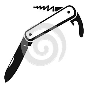 Swiss knife icon, simple style