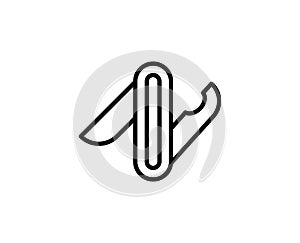 Swiss knife line icon