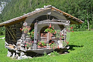 Swiss mountain hut