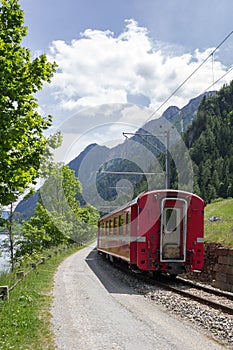 Swiss mountain train Bernina Express