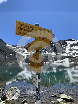 Swiss mountains in the summer - top of Muottas Muragl