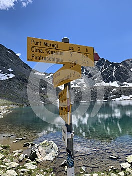 Swiss mountains in the summer - top of Muottas Muragl