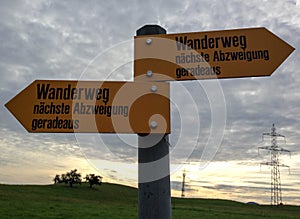 Swiss perfectionism - Sign post of swiss hiking trails