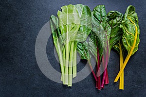 Swiss rainbow chard, vibrant vegetable