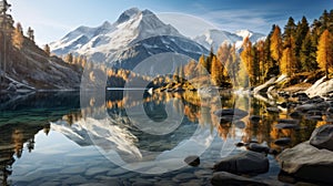 Swiss Realism: Majestic Autumn Colors Reflected In Lake