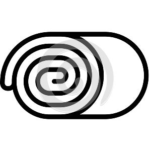 Swiss roll icon, Bakery and baking related vector