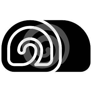 Swiss roll icon, Bakery and baking related vector