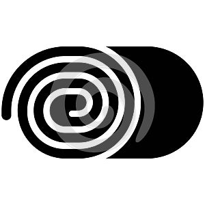Swiss roll icon, Bakery and baking related vector