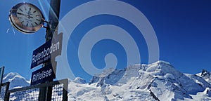 Swiss sky from Rotenboden station