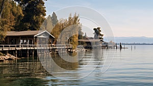 Swiss Style Lake With Dock And Distagon T 15mm F28 Ze