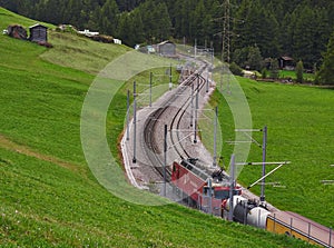 Swiss Train on Rail Ways