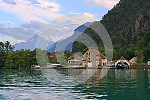 Swiss village on the lake