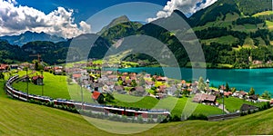 Swiss village Lungern, Switzerland