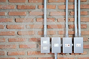 Switch on brick wall