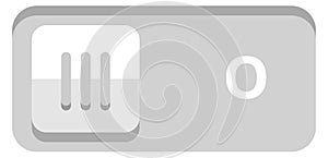 Switch button. Toggle control element. Slider button