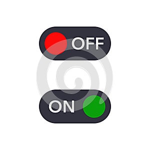 Switch button or turn on turn off power