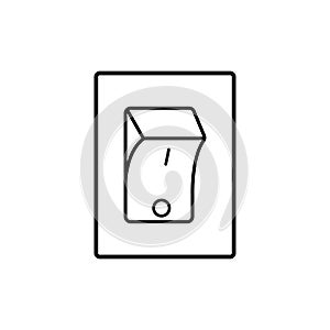 Switch button vector icon, flat light switcher