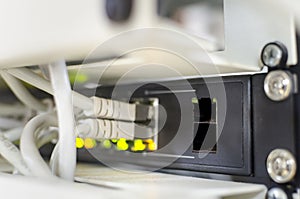 switch and cable in data center