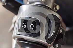 Switch control headlilight and turn signal of motorcycle