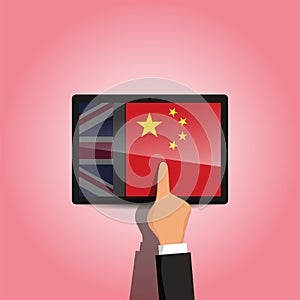 Switch from english to chinese language e-learning platform